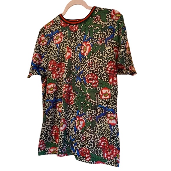 Fresh Prints of Bél-Air floral leopard print tshirt. Sz M - Picture 4 of 15